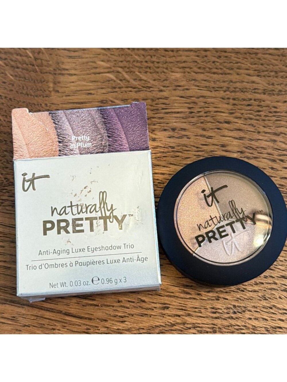 It Cosmetics Naturally Pretty In Plum Luxe Eyeshadow Trio Discontinued AntiAging